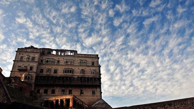 The Mubarak Mandi heritage complex, which in its halcyon days housed the royal seat of the erstwhile Dogra rulers of Jammu and Kashmir... (Nitin Kanotra/HT Photo)