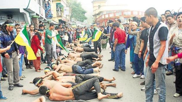 The Darjeeling Hills have been the theatre of many violent stirs demanding a separate state of Gorkhaland.(HT Photo)