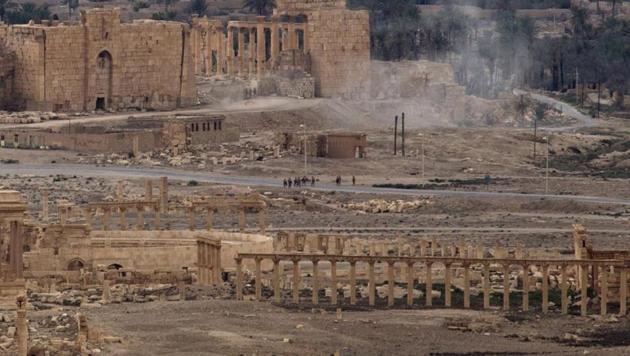 Russia released drone footage Monday showing new destruction in Syria’s historic town of Palmyra(AFP File Photo)