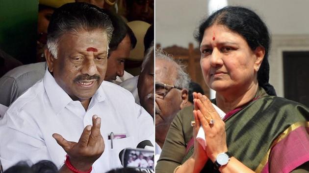 Tamil Nadu’s caretaker chief minister O Panneerselvam and the ruling AIADMK’s general secretary VK Sasikala have been locked in a bitter tussle over who will head the state since Panneerselvam alleged that he was forced into resigning from his post.(File Photo) Tamil Nadu’s caretaker chief minister O Panneerselvam and the ruling AIADMK’s general secretary VK Sasikala have been locked in a bitter tussle over who will head the state since Panneerselvam alleged that he was forced into resigning from his post.(File Photo)