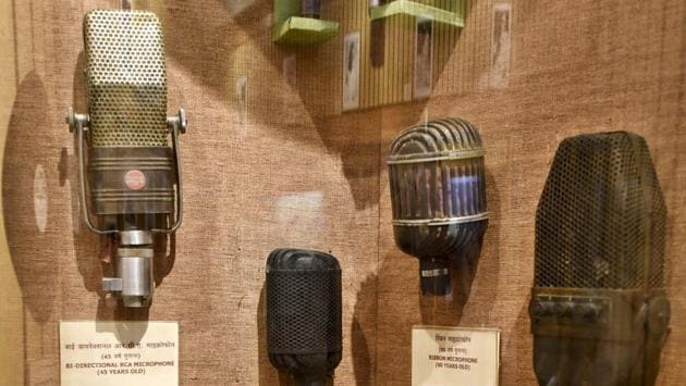 Radio Museum at AlI India Radio (AIR) office, in New Delhi. Since 2008, VBS programmes have been available on DTH, making it a 24-hour music channel. (Sanjeev Verma / HT photo)