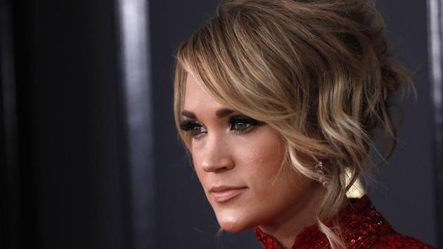 Singer Carrie Underwood at the awards ceremony. (REUTERS)