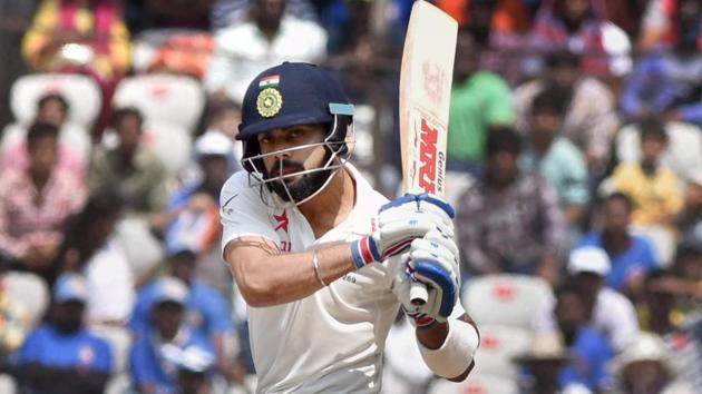 Virat Kohli’s batting is something the entire cricketing world looks up to in awe and Bangladesh cricket team skipper Mushfiqur Rahim praised the India cricket team captain during the post-match press interaction after the one-off Test match in Hyderabad.(PTI) Virat Kohli’s batting is something the entire cricketing world looks up to in awe and Bangladesh cricket team skipper Mushfiqur Rahim praised the India cricket team captain during the post-match press interaction after the one-off Test match in Hyderabad.(PTI)