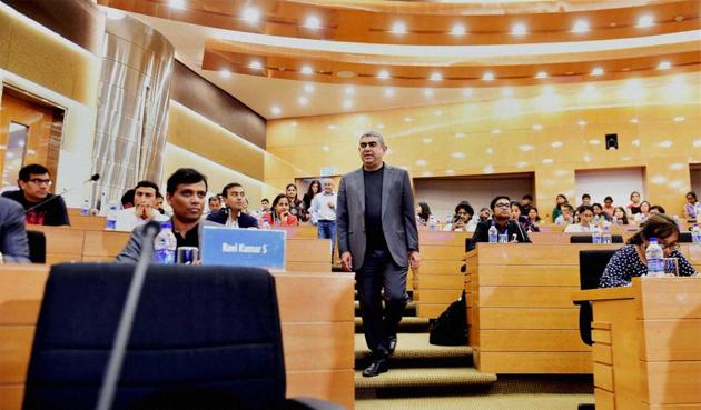 Infosys CEO Vishal Sikka arrives at the headquarter of the company in Bengaluru for quarterly results. (PTI) Infosys CEO Vishal Sikka arrives at the headquarter of the company in Bengaluru for quarterly results. (PTI)