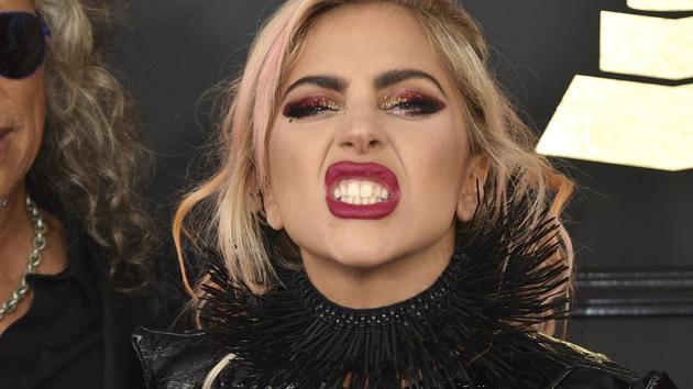 Lady Gaga poses at the 59th annual Grammy Awards at the Staples Center. (Jordan Strauss/Invision/AP) Lady Gaga poses at the 59th annual Grammy Awards at the Staples Center. (Jordan Strauss/Invision/AP)