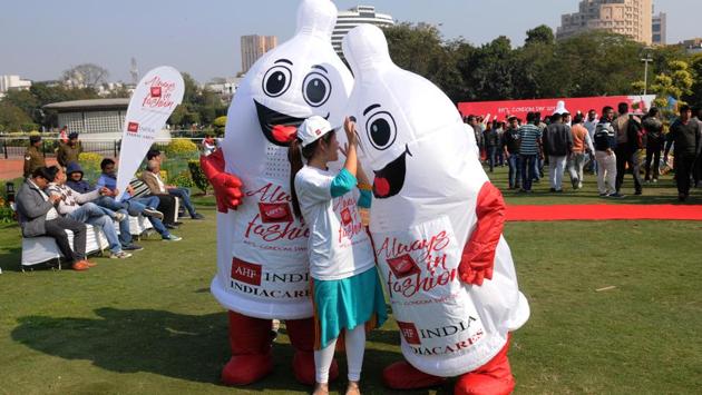 AHF activated over 117 “ALWAYS IN FASHION” events worldwide, including six events across India. (Burhaan Kinu/HT Photo) AHF activated over 117 “ALWAYS IN FASHION” events worldwide, including six events across India. (Burhaan Kinu/HT Photo)