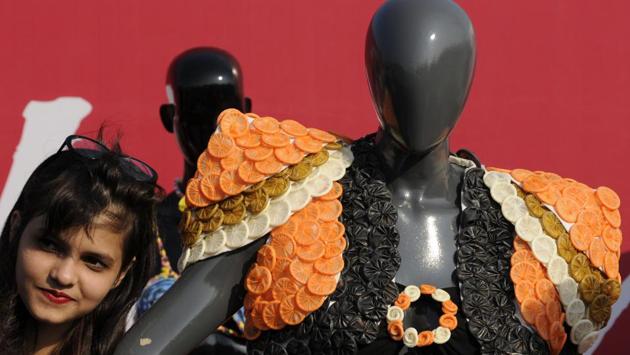 The theme “Always in Fashion” – further denotes that “fashion may come and go but condoms are ever to stay” pressing on the need for sustained promotion of condoms in our society. (Burhaan Kinu/HT Photo) The theme “Always in Fashion” – further denotes that “fashion may come and go but condoms are ever to stay” pressing on the need for sustained promotion of condoms in our society. (Burhaan Kinu/HT Photo)