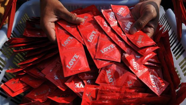 The objective was to promote consistent condom use as one of the most effective means to prevent the HIV / STI infection. The winners of the PAN India competition were announced and the selected best entries were put up for public viewing in the “Condom Fashion Gallery” at the Central Park. (Burhaan Kinu/HT Photo) The objective was to promote consistent condom use as one of the most effective means to prevent the HIV / STI infection. The winners of the PAN India competition were announced and the selected best entries were put up for public viewing in the “Condom Fashion Gallery” at the Central Park. (Burhaan Kinu/HT Photo)