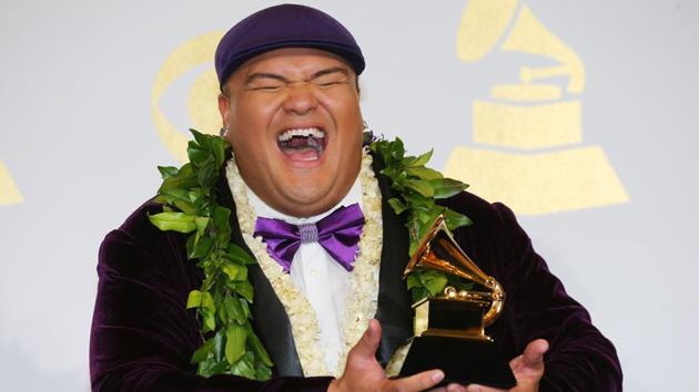 E Walea holds the award for Best Regional Roots Music Album for Kalani Pe'a. (REUTERS)