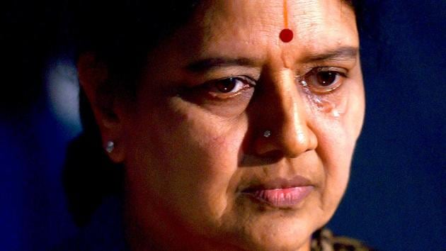 The Supreme Court convicted AIADMK general secretary VK Sasikala in a disproportionate assets case on Tuesday, delivering a blow to her chances of becoming the Tamil Nadu chief minister.(PTI Photo) The Supreme Court convicted AIADMK general secretary VK Sasikala in a disproportionate assets case on Tuesday, delivering a blow to her chances of becoming the Tamil Nadu chief minister.(PTI Photo)