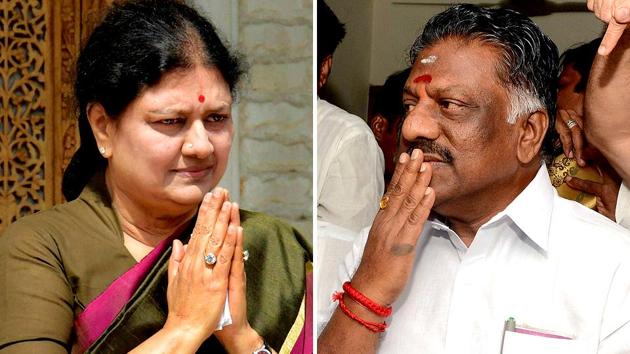Combination image of VK Sasikala and O Panneerselvam. (Agencies) Combination image of VK Sasikala and O Panneerselvam. (Agencies)