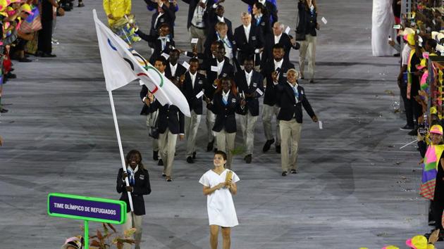 The Olympic Refugee Team made their maiden appearance in the 2016 Rio Games and it consisted of 10 athletes from countries including Syria and South Sudan. (Getty Images) The Olympic Refugee Team made their maiden appearance in the 2016 Rio Games and it consisted of 10 athletes from countries including Syria and South Sudan. (Getty Images)