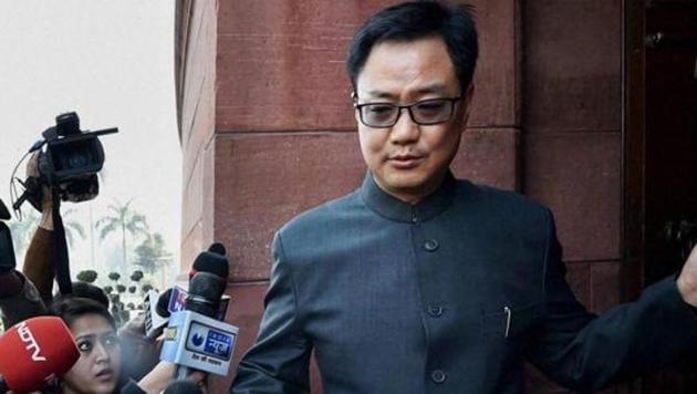 Minister of state for home Kiren Rijiju at Parliament House in December 2016. (PTI) Minister of state for home Kiren Rijiju at Parliament House in December 2016. (PTI)