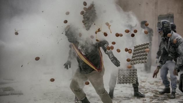 People, second prize: On December 28 each year, the Floured War takes place in Ibi in the province of Alicante, Spain. (Antonio Gibotta)