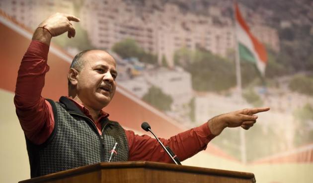 Delhi deputy chief minister Manish Sisodia on Wednesday demanded a CBI probe in the alleged irregularities at Mirambika School.(Sonu Mehta/HT Photo)