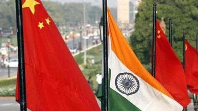 Flags of China and India at Vijay Chowk on Rajpath in New Delhi.(Arvind Yadav/HT File Photo) Flags of China and India at Vijay Chowk on Rajpath in New Delhi.(Arvind Yadav/HT File Photo)