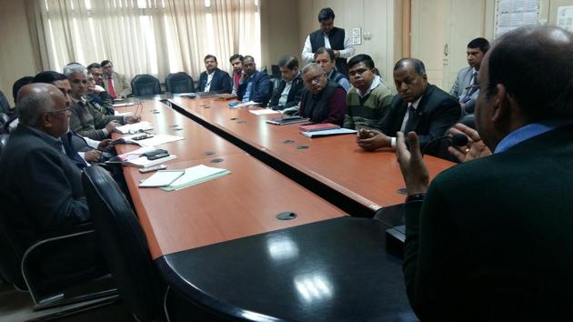 The district magistrate of Gautam Budh Nagar held a meeting with bank managers at his camp office. The district magistrate of Gautam Budh Nagar held a meeting with bank managers at his camp office.