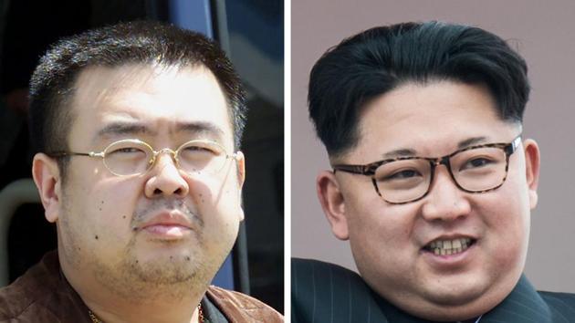 This combo shows a file photo (L) taken on May 4, 2001 of a man believed to be Kim Jong-Nam, son of the late-North Korean leader Kim Jong-Il, and a file photo (R) of his half-brother, current North Korean leader Kim Jong-Un.(AFP)