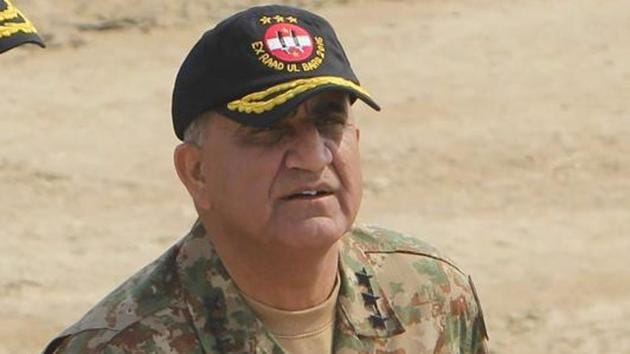 File photo of Pakistan Army chief Gen Qamar Javed Bajwa attending a military exercise on the Indian border in Bahawalpur district. (AFP) File photo of Pakistan Army chief Gen Qamar Javed Bajwa attending a military exercise on the Indian border in Bahawalpur district. (AFP)