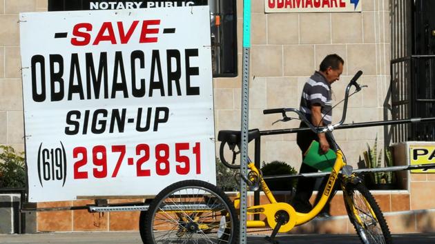 An insurance store advertises Obamacare in San Ysidro in California in January. (REUTERS File) An insurance store advertises Obamacare in San Ysidro in California in January. (REUTERS File)