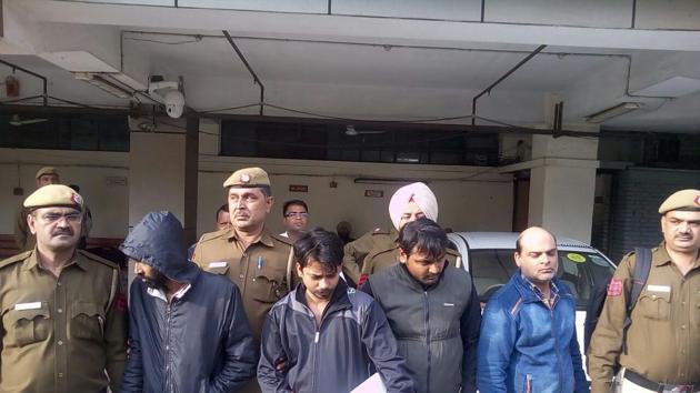 The racketeers were running a fake educational consultancy agency from their office at Janakpuri district centre. (HT Photo) The racketeers were running a fake educational consultancy agency from their office at Janakpuri district centre. (HT Photo)