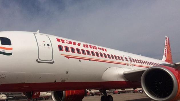The A320 neo (new engine option) plane, inducted by Air India, has been leased from Kuwait’s ALAFCO. (Photo credit: Air India Twitter handle) The A320 neo (new engine option) plane, inducted by Air India, has been leased from Kuwait’s ALAFCO. (Photo credit: Air India Twitter handle)