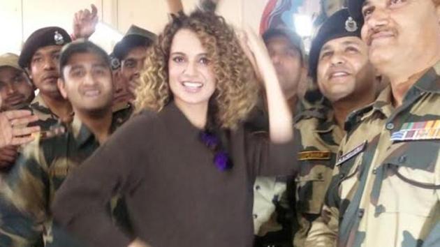 Kangana plays a stunt woman in Vishal Bhardwaj’s Rangoon. Kangana plays a stunt woman in Vishal Bhardwaj’s Rangoon.