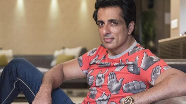 Actor Sonu Sood talks about how he believes in giving back to society in his small ways.(Aalok Soni/HT Photo)