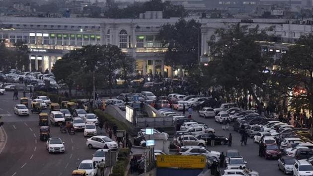 An aerial view of Connaught Place inner circle, the iconic shopping area, in New Delhi. (Ravi Choudhary/HT PHOTO) An aerial view of Connaught Place inner circle, the iconic shopping area, in New Delhi. (Ravi Choudhary/HT PHOTO)