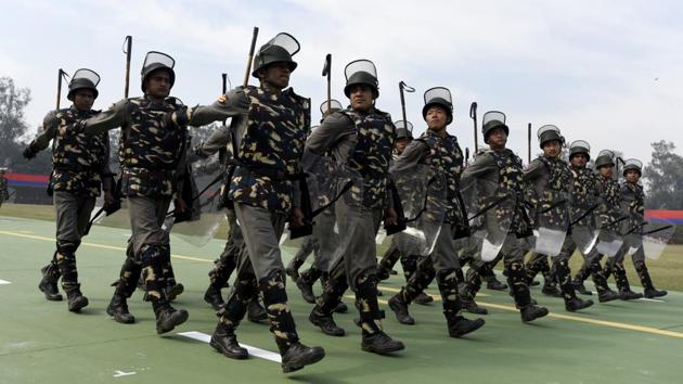 The present police system was established by the British under the Police Act, 1861. The strength at that time was two Inspectors, 27 sub-Inspectors, 110 head constables, 985 foot constables and 28 sawars or mounted constables. (Sonu Mehta/HT PHOTO)