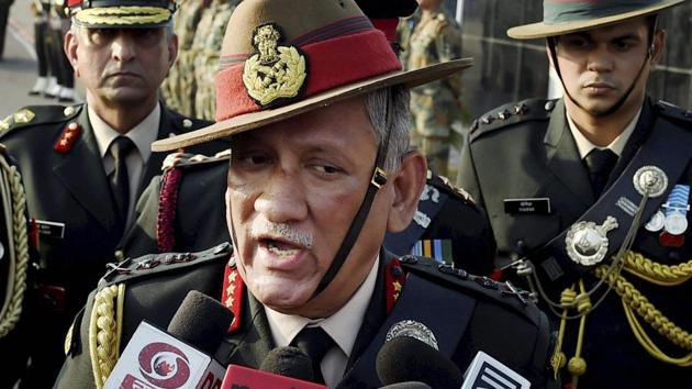 Army Chief General Bipin Rawat on Wednesday said that people interfering during anti-militancy operations in Jammu and Kashmir will be considered anti-nationals and will face action.(PTI file) Army Chief General Bipin Rawat on Wednesday said that people interfering during anti-militancy operations in Jammu and Kashmir will be considered anti-nationals and will face action.(PTI file)