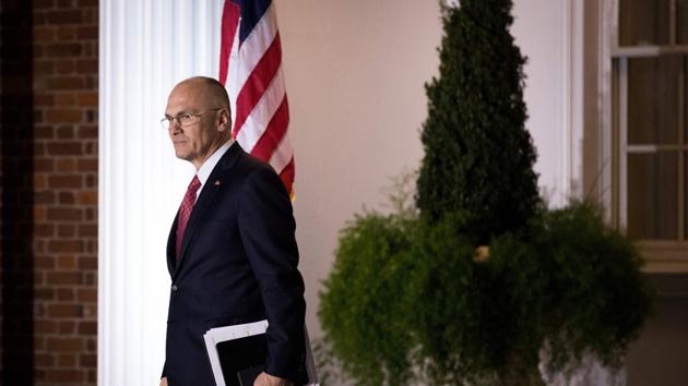 Andrew Puzder after a meeting with President Donald Trump in New Jersey in November 2016. Puzder, who comes with a controversial past, was Trump's pick for labor secretary.(AFP File Photo) Andrew Puzder after a meeting with President Donald Trump in New Jersey in November 2016. Puzder, who comes with a controversial past, was Trump's pick for labor secretary.(AFP File Photo)
