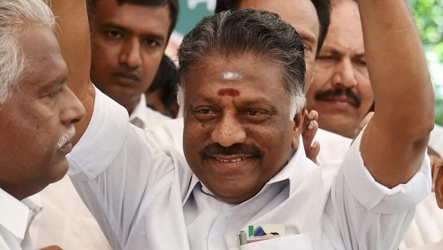 Former Tamil Nadu Chief Minister O Panneerselvam gestures during a press conference at his Greenways Road residence in Chennai on Thursday. (PTI) Former Tamil Nadu Chief Minister O Panneerselvam gestures during a press conference at his Greenways Road residence in Chennai on Thursday. (PTI)