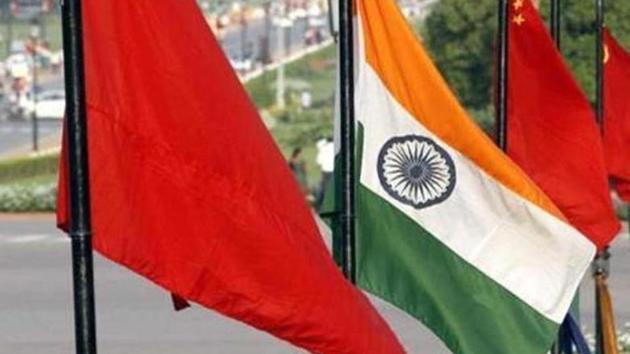 The national flags of China and India at Vijay Chowk, Rajpath in New Delhi.(HT Photo) The national flags of China and India at Vijay Chowk, Rajpath in New Delhi.(HT Photo)