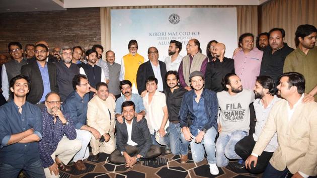 Amitabh Bachchan and other eminent personalities at the Kirori Mal College alumni meet. (Yogen Shah) Amitabh Bachchan and other eminent personalities at the Kirori Mal College alumni meet. (Yogen Shah)