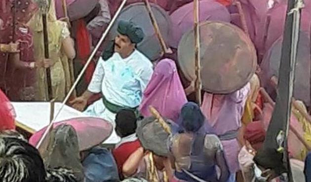 Akshay Kumar snapped on the sets of Toilet Ek Prem Katha.