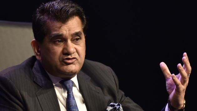 CEO of NITI Aayog Amitabh Kant during a conference in Mumbai(Hindustan Times/File photo)