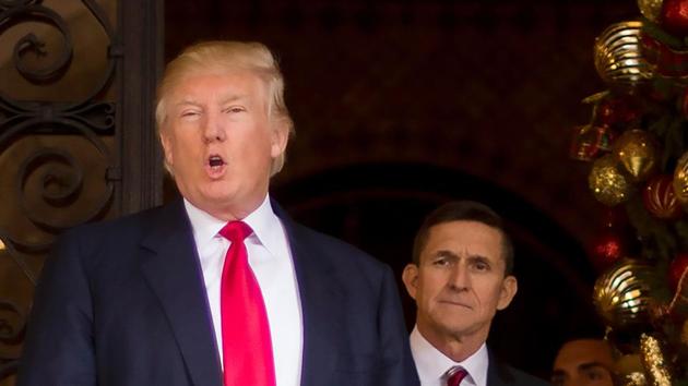 File photo of US President-elect Donald Trump with former NSA General Michael Flynn. (AFP) File photo of US President-elect Donald Trump with former NSA General Michael Flynn. (AFP)