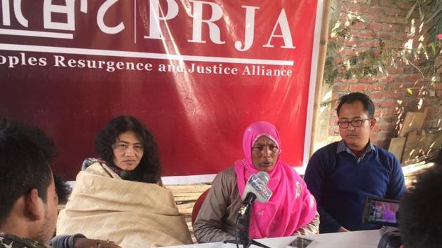 Irom Sharmila during a campaign trail with members of her party PRJA. (Rahul Karmakar/HT File Photo) Irom Sharmila during a campaign trail with members of her party PRJA. (Rahul Karmakar/HT File Photo)