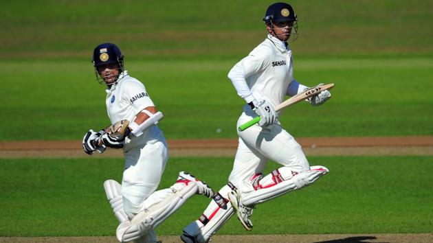 Sachin Tendulkar helped Rahul Dravid counter Chris Cairns’ reverse swing in a unique way in the Mohali Test between India and Australia. (Getty Images) Sachin Tendulkar helped Rahul Dravid counter Chris Cairns’ reverse swing in a unique way in the Mohali Test between India and Australia. (Getty Images)