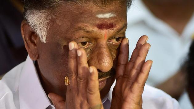 O Panneerselvam during a press conference in Chennai. (PTI File Photo) O Panneerselvam during a press conference in Chennai. (PTI File Photo)