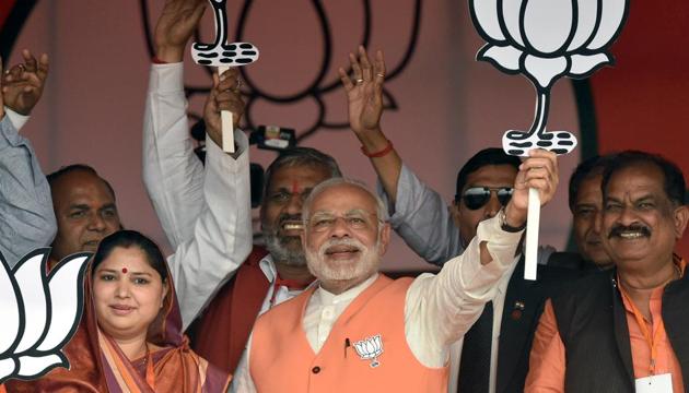 Prime minister Narendra Modi during a rally at Barabanki constituency of Uttar Pradesh. (HT File Photo) Prime minister Narendra Modi during a rally at Barabanki constituency of Uttar Pradesh. (HT File Photo)