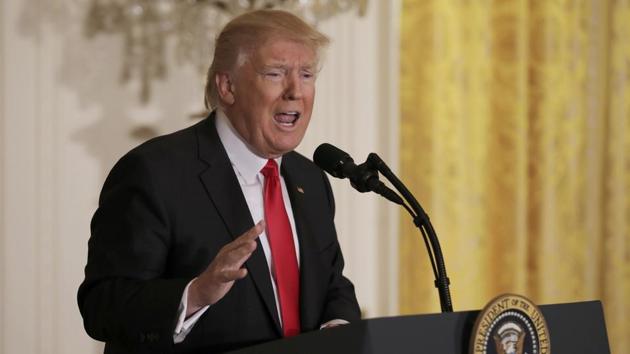 US President Donald Trump holds a news conference at the White House in Washington. (Reuters Photo) US President Donald Trump holds a news conference at the White House in Washington. (Reuters Photo)