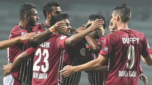Mohun Bagan beat DSK Shivajians 3-1 in the I-League encounter. (AIFF) Mohun Bagan beat DSK Shivajians 3-1 in the I-League encounter. (AIFF)