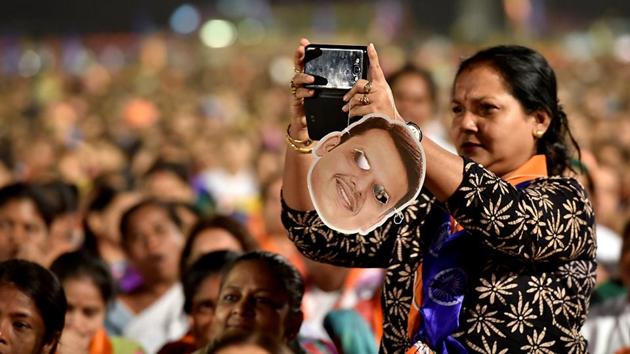 In Pune, the local BJP unit faced an embarrassing situation with Fadnavis leaving the venue of an election rally without addressing it. Fadnavis had arrived at the ground of a school and according to a source, was extremely upset after he saw empty chairs. He decided to leave for another rally in neighbouring Pimpri-Chinchwad after waiting for a few minutes. (Arijit Sen/HT PHOTO) 