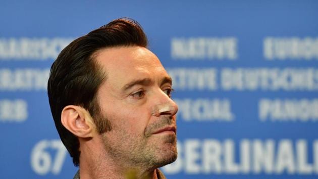 Australian actor Hugh Jackman attends a press conference for the film Logan in competition at the 67th Berlinale film festival in Berlin.(AFP)