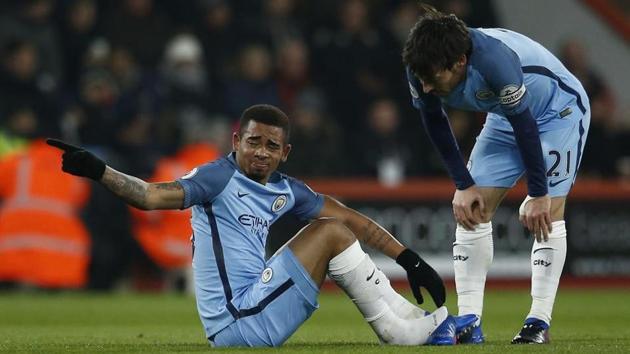 Gabriel Jesus might not feature for Manchester City F.C in the Premier League season after suffering a broken foot.(REUTERS) Gabriel Jesus might not feature for Manchester City F.C in the Premier League season after suffering a broken foot.(REUTERS)