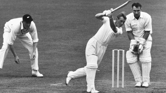 Peter Richardson scored five centuries for England in his 34 Tests for England, including one in the famous Manchester Test in the 1956 Ashes series in which Jim Laker picked up the first perfect 10 in Tests.(Getty Images)