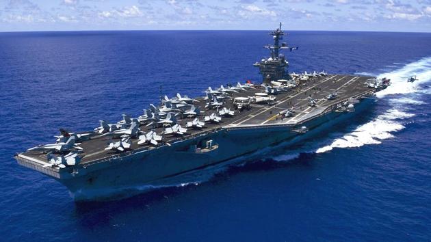 USS Carl Vinson, accompanied by a fleet of warships, is no stranger to the disputed waters.(Wikimedia Commons)