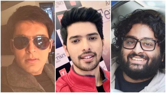 While Armaan (centre) was ranked number four, Arijit (right) was in the seventh position and Kapil (left) stood at number nine.(Instagram) While Armaan (centre) was ranked number four, Arijit (right) was in the seventh position and Kapil (left) stood at number nine.(Instagram)